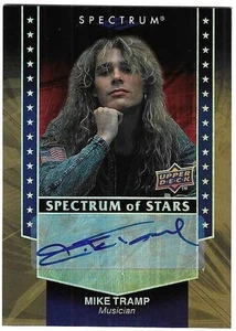 Mike Tramp 2008 UPPER DECK SPECTRUM BASEBALL AUTOGRAPH CARD White Lion SP SIGNED - Picture 1 of 2