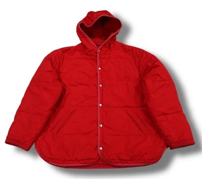 VINTAGE 80s POLO RALPH LAUREN MENS SMALL RED MOUNTAIN HOODED PARKA JACKET SHELL - Image 1 of 4