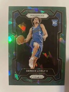 2023-24 Panini Prizm - Dereck Lively II #163 Prizm Green Ice (RC) SSP Mavericks - Foto 1 di 2