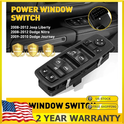 Interruptor maestro de ventana eléctrica lado del conductor para Jeep Liberty 2008 2009 2010 2011 2012 Foto 1 de 4