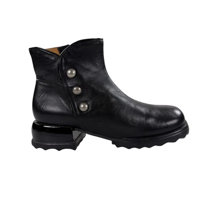 John Fluevog Unity Penney Botines Con Botones Mujer Talla 9.5 Cuero Negro Foto 1 de 4