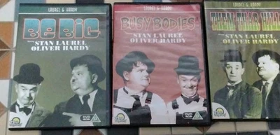 LAUREL & HARDY 3 DVD's Be Big   Busy Bodies   Them Thar Hills - Image 1 of 2