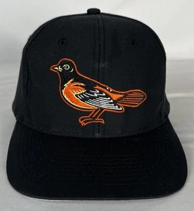 Vintage Baltimore Orioles hat cap snap back black 1990s Logo 7 mens big logo - Picture 1 of 8