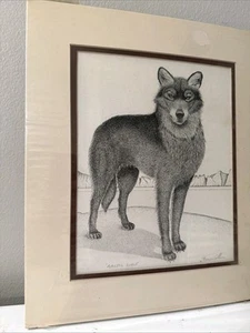 Bruce Collins Art Drawing "Arctic Wolf" Signed 12" X 14" Sealed Collectible - Picture 1 of 11