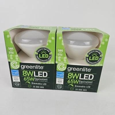 2 Pack Dimmable LED Flood Recessed Light Bulbs BR30 8w/65w Brand New 😊💡 - Image 1 of 4