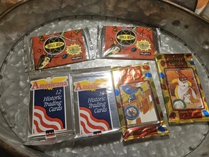 GRAN LOTE DE 6 PAQUETES DE TARJETAS COLECCIONABLES SELLADAS: BILL NYE AMERICANA EAST CARDS - Imagen 1 de 2