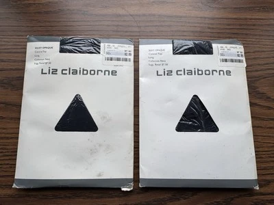 2 Liz Claiborne Silky Opaque Control Top LONG Collection NAVY New packing wear - Image 1 of 4