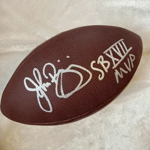 John Riggins Washington Redskins SB XVII MVP autografato NFL football firmato certificato di autenticità - Foto 1 di 12