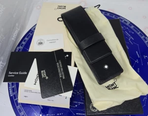 $290 MSRP - Montblanc 14311 Two 2-Pen Pouch Siena - Picture 1 of 8
