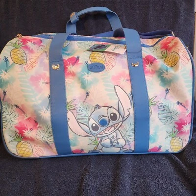 Bolso de Lona Disney Stitch Azul Equipaje con Ruedas Weekender BioWorld 20x12x11 Nuevo con Etiquetas Foto 1 de 4