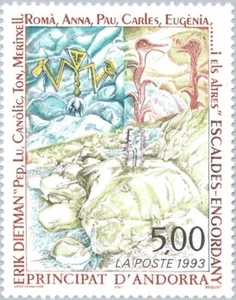 French Andorra #YT440 MNH 1993 Erik Dietman Contemporary Art Sculpture [432] - Picture 1 of 1