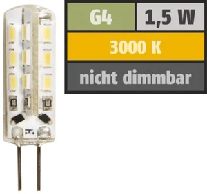 1 - LED-Stiftsockellampe McShine "Silicia", G4, 1,5W, 120 lm, warmweiß - Picture 1 of 3
