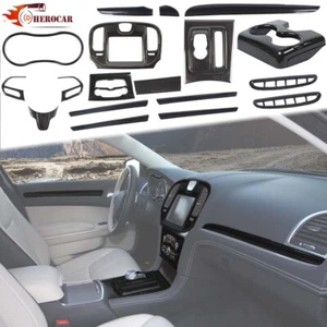 18PCS Carbon Fiber Center Console Interior Covers Trim Kit for Chrysler 300 15+ - Picture 1 of 22