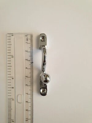 2 curtain tassel hooks Chrome hotel rental b&b security anti tie back theft - Image 1 of 2