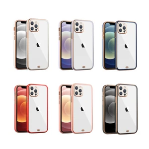 For Apple iPhone 13 /Pro Max Hybrid PC Plating Shockproof Slim Frame Case Cover - Picture 1 of 57