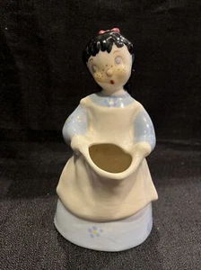 VINTAGE BRAYTON LAGUNA CALIFORNIA POTTERY BLUE SALLY PLANTER VASE - 7” TALL - Picture 1 of 6