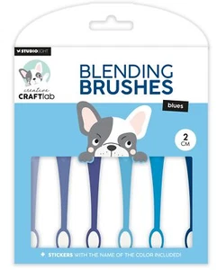 Studio Light Essentials Blending Brushes 6/Pkg, Soft Brush Blues(Pack of 1) - Picture 1 of 1