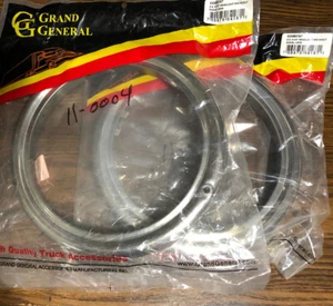 SS 8-5/8” Headlight Rim (Pair) Grand General #84167 Quality Truck Part 11-0004 - Picture 1 of 5