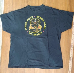 Cobra Kai Strike First Strike Hard No Mercy T Shirt XL - Picture 1 of 6