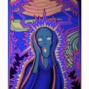 VINTAGE Black light ART POSTER 1995 "The Scream" Starmakers Rising Inc. - Picture 1 of 5