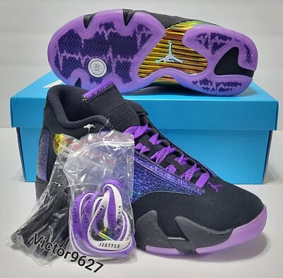 Nike Air Jordan 14 Retro DB Doernbecher 2019 Court Purple para hombre talla 8 = mujer 9,5 Foto 1 de 4