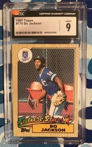1987 Topps Future Stars ROYALS Bo Jackson ROOKIE RC #170 CGC MINT 9 FASTSHIPPING - Picture 1 of 2