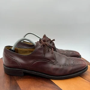 Breather Wright Shoes Mens 11.5 AA Brown Leather Wingtip Oxford Dress Formal - Picture 1 of 12