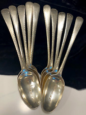 10 STERLING SILVER TABLE SPOONS 18TH C. THOMAS & WILLIAM CHAWNER 1760-1773 642GR