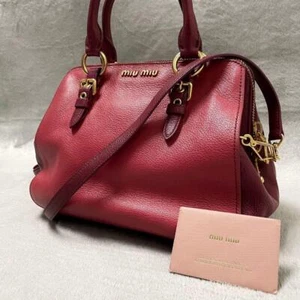 borsa a mano miu miu madras 2 vie tracolla pelle rosa F/S usata - Foto 1 di 11