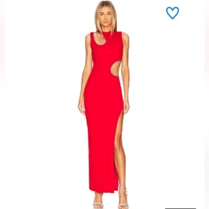 NWT superdown sydney maxi dress red cut diamante jersey high slit Revolve S - Picture 1 of 12