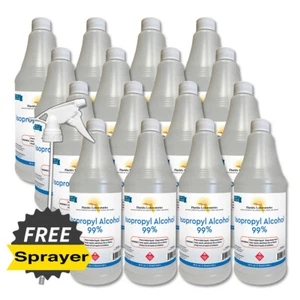 ISOPROPYL ALCOHOL 99% High Purity 16 Quarts Pack SAME DAY SHIPPING Free Sprayer - Picture 1 of 3