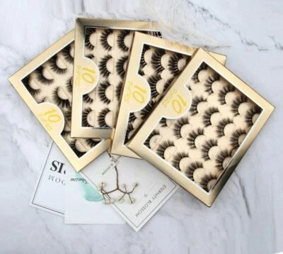 5/10 Pair Natural 3D False Eyelashes Individual Lashes Eye Makeup - Image 1 of 4