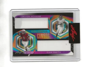 2023 Leaf Vivid COLORFUL COMBOS DEVON ACHANE/ CAM SMITH Unsigned Proof #1/1 - Picture 1 of 2