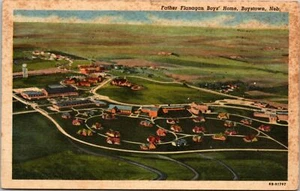 Aerial View Father Flanagan Boys Home Boystown Nebraska Postcard 1955 - Picture 1 of 2