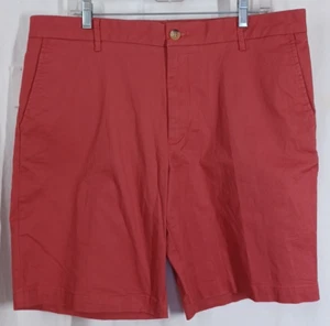 Neu mit Etikett Izod Salzwassershorts für Herren rot Stretch entspannt 9 Zoll Chino flach Gr. 36 W38" 0317 - Bild 1 von 15