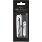 Nail Clippers 2 Pack - Precision Hair Removal Eyebrows Brows Stainless Steel