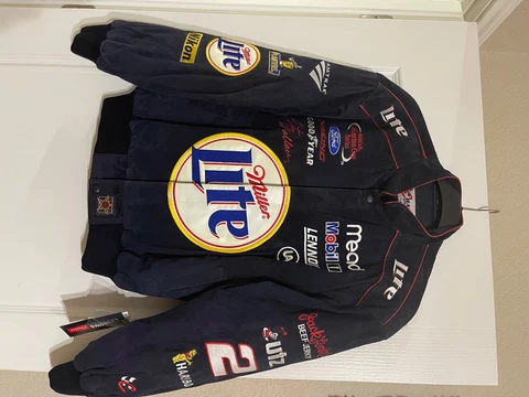 Vintage Rusty Wallace Miller Lite Nascar Jacket, Chase Authentic, Size L, New Cover