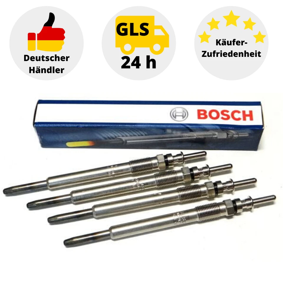 4x Bosch 0250202131 Glühkerze Duraterm Ford Focus Mondeo S-Max Transit TDCi - Bild 1 von 1