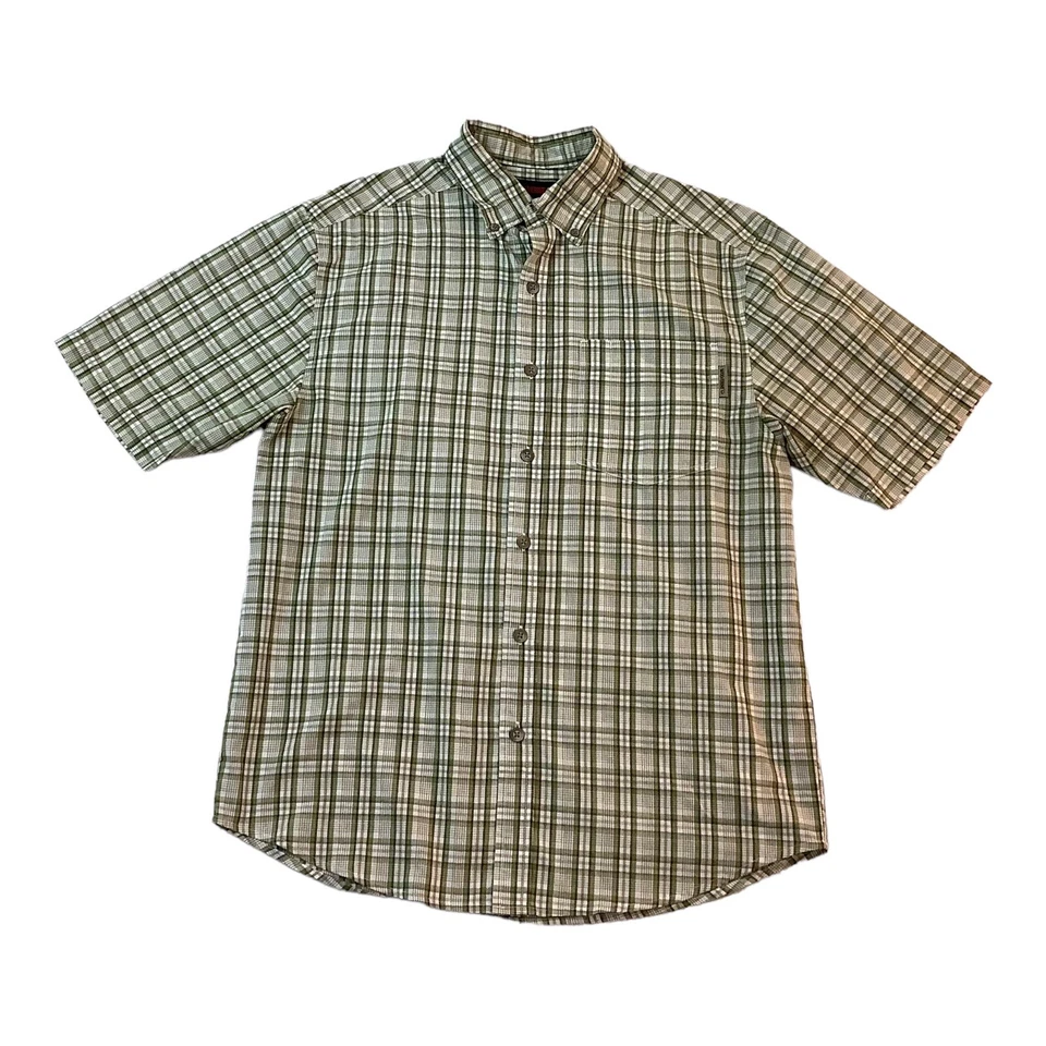 Wolverine Green Plaid Button Short Sleeve Mens Size Medium - Image 1 of 4