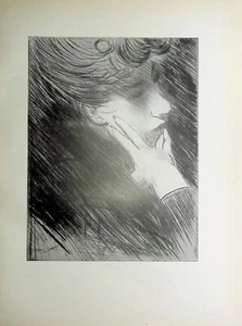 Paul-César HELLEU : Couturière, étude de main, GRAVURE, 1913 - Imagen 1 de 7