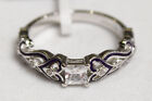 Vancaro Women's Baroque 18.2 Mm Three Stone Wedding Ring Jq2 Purple Size Us:8