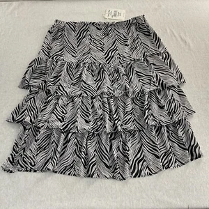 Falda midi cansada con volantes American Bling para mujer talla: XXL bohemia clásica cebra - Imagen 1 de 17