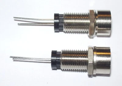 Lot de 2 voyant DEL vert, diamètre de perçage = 8mm - Photo 1/2