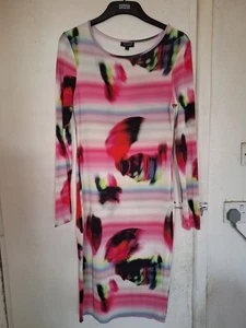 TOPSHOP..MULTICOLOURED STRETCH COLUMN SHEATH DRESS..SIZE 14 - Picture 1 of 4