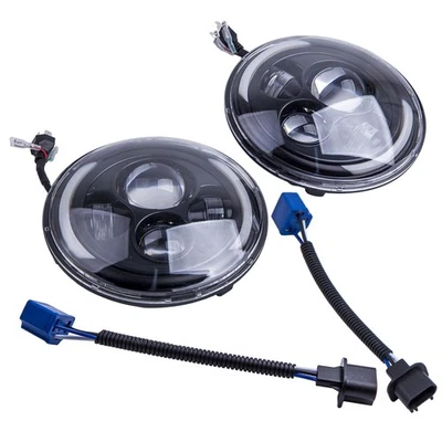 2 Pieces 7 Inch LED Headlamp For Jeep TJ CJ-8 12V-30V Front Rear - Image 1 of 4
