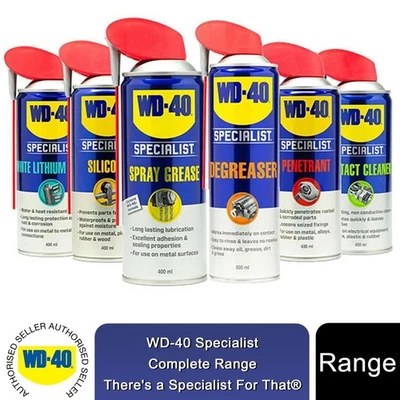 Gama especializada WD-40, 6 productos WD40 disponibles para múltiples usos