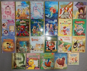 23 little golden books LOT dumbo bambi scuffy peter pan little red hen pinocchio - Picture 1 of 22