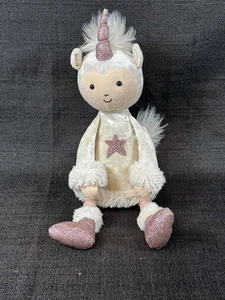 Jellycat Perkies Unicorn Delight White Pink Glittering Horn and Star 12" - Picture 1 of 6