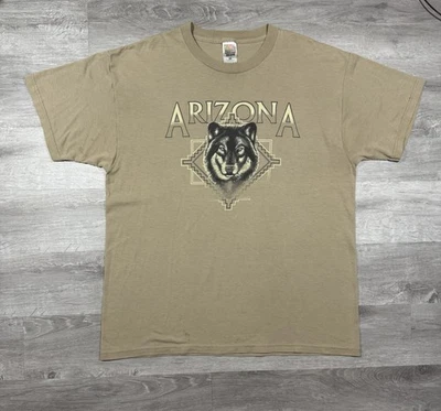 Vintage 1990s Arizona Wolf Nature T-Shirt XL Streetwear Western Casual - Image 1 of 4
