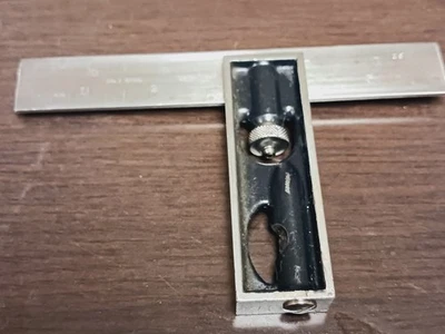 Vintage LUFKIN No. 7  6” Double Square With Level Vial Works Great - Image 1 of 4